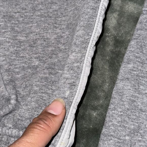 Nike Air Full Zip Hoodie Jacket Girls Large Heather Gray Long Sleeve Activewear - Picture 3 of 9